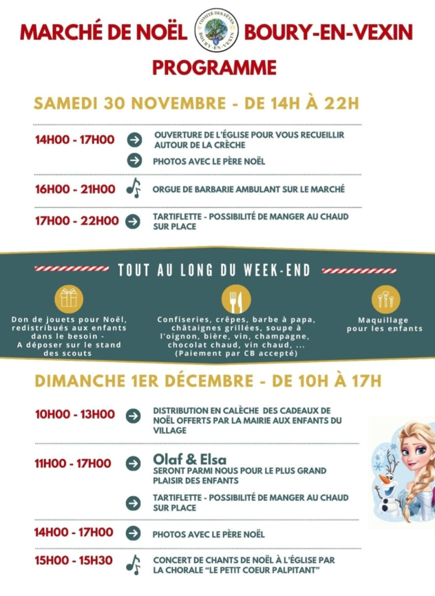 Marche de noel de boury en vexin