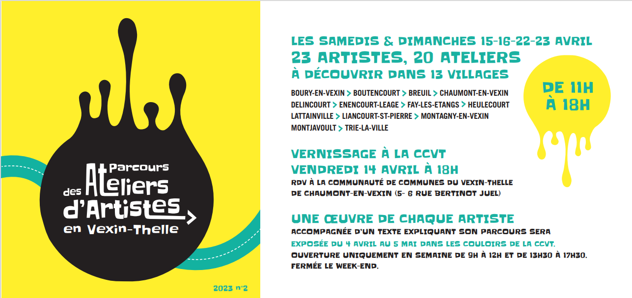 Presentation affiche les ateliers d artistes du vexin thelle 2023