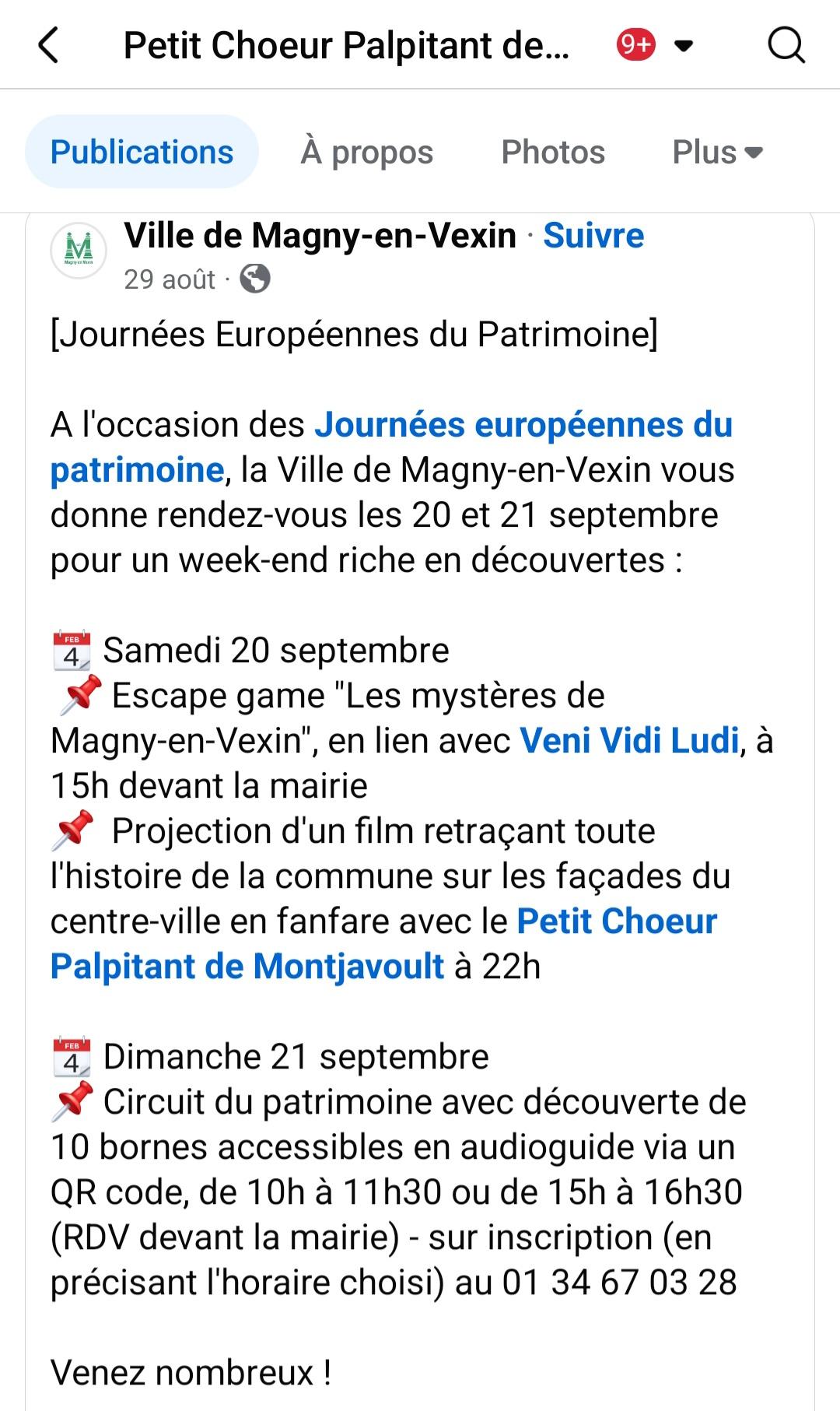 Programme jep magny en vexin 2025